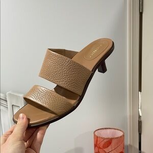 Vionic Tan Leather Mules